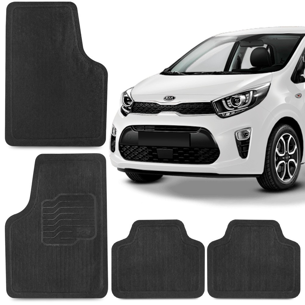 Jogo Tapete de Borracha Para Picanto 2007 A 2016 100% Reciclavel 4 Peças