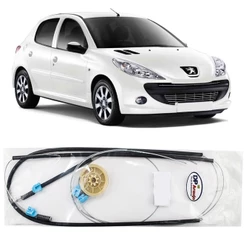 Kit Reparo Maquina Vidro Eletrico Peugeot 207 2007 2008 2009 2010 2011 2012 2013 Cabo Dianteiro