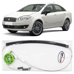 Kit Reparo Maquina Vidro Eletrico Linea 2009 10 11 12 13 14 15 2016 Cabo Traseira