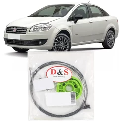 Kit Reparo Maquina Vidro Eletrico Linea 2009 2010 2011 2012 2013 2014 2015 2016 Cabo Dianteiro