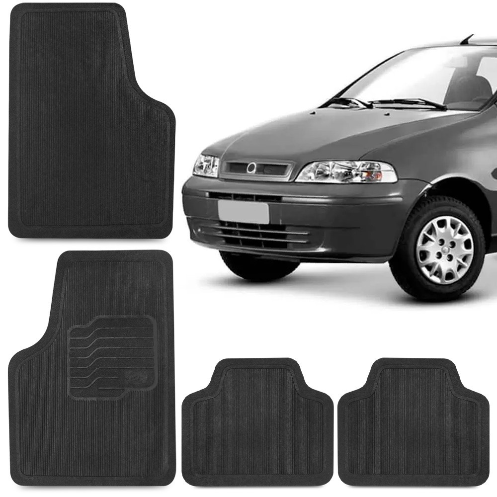 Jogo Tapete de Borracha Para Palio 1996 A 2012 Fiat 100% Reciclavel 4 Peças