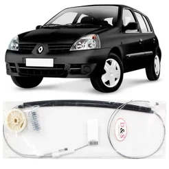 Kit Reparo Maquina Vidro Eletrico Renault Clio Cabo Dianteiro