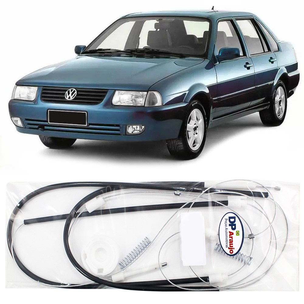 Kit Reparo Maquina Vidro Eletrico Santana 1998 99 00 01 02 03 04 05 2006 Cabo Dianteiro