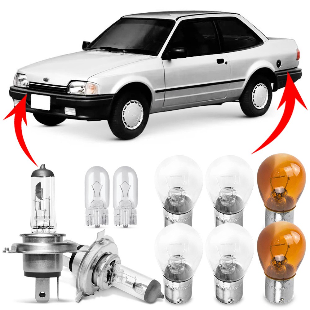 Kit Lampada Para Farol e Lanterna Traseira Verona 1987 1988 1989 1990 1991 1992 Comum Halogena Jogo