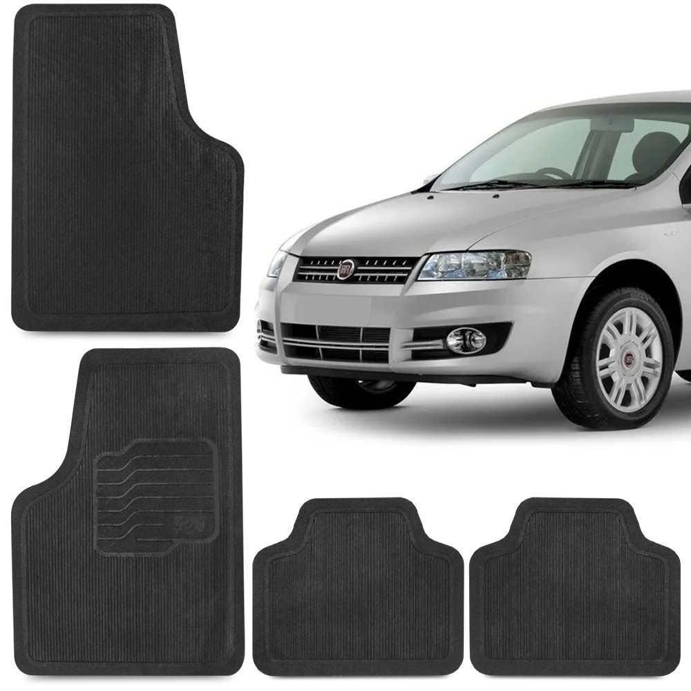 Jogo Tapete de Borracha Para Stilo 2003 A 2010 Fiat 100% Reciclavel 4 Peças