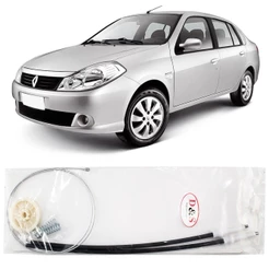 Kit Reparo Maquina Vidro Eletrico Renault Symbol 2009 2010 2011 2012 2013 Cabo Dianteiro