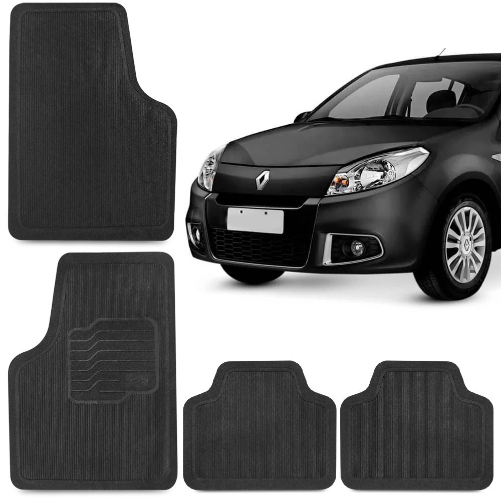 Jogo Tapete de Borracha Para Sandero 2007 A 2016 Renault 100% Reciclavel 4 Peças