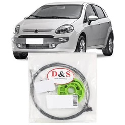 Kit Reparo Maquina Vidro Eletrico Punto 2008 2009 2010 2011 2012 2013 2014 2015 2016 2017 Cabo Dianteiro