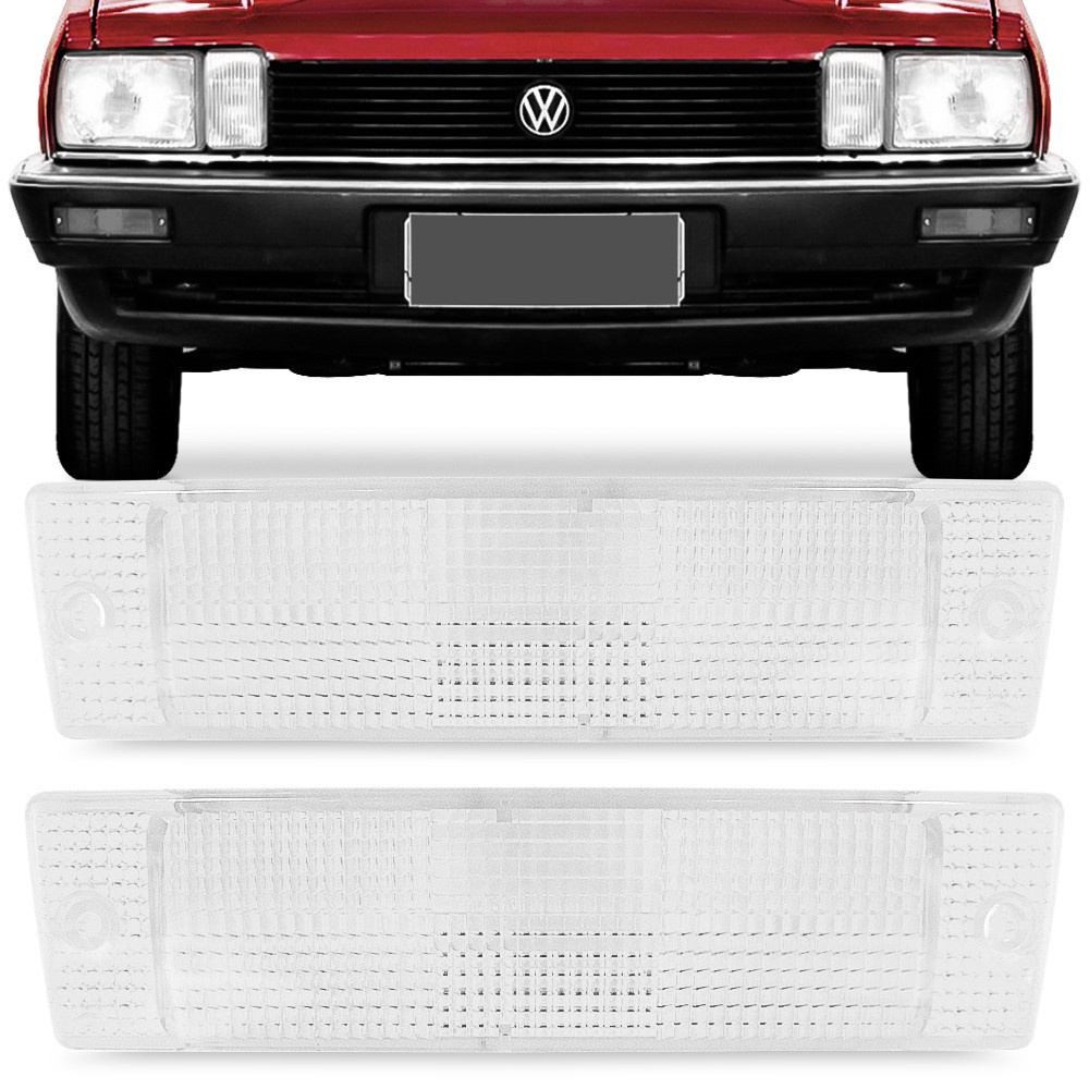 Par Lente Lanterna Dianteira Santana Quantum Gls 1987 1988 1989 1990 Pisca Seta Cristal