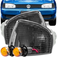 Kit Lanterna Diant Pisca Gol Parati Saveiro Bola G2 1995 A 1999 Fume Encaixe Cibie Soquete Lampada 2 Polos Meia Luz Seta