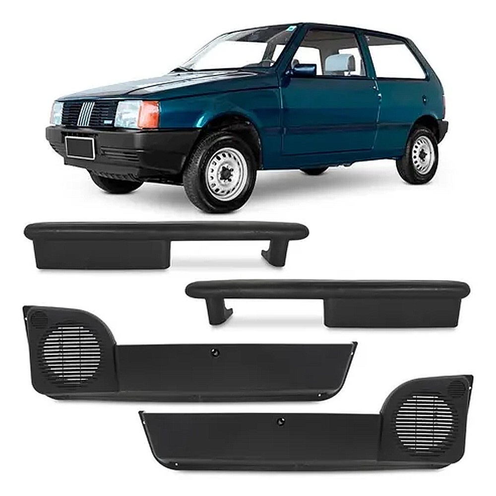 Kit Porta Objetos Porta Treco Uno 1985 A 2013 + Apoio De Braço Puxador De Porta