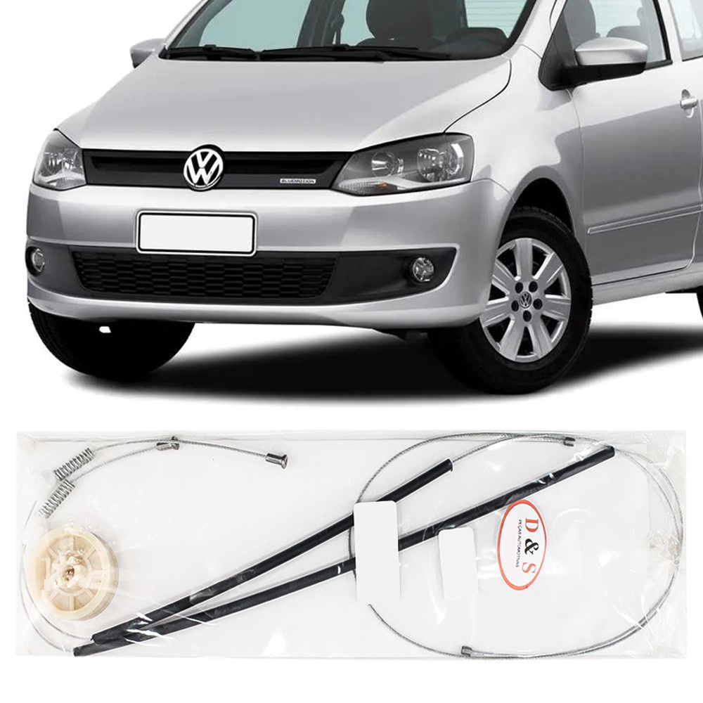 Kit Reparo Maquina Vidro Eletrico Fox Spacefox Crossfox 2002 03 04 05 06 07 08 09 10 11 12 2013 2 Portas Cabo