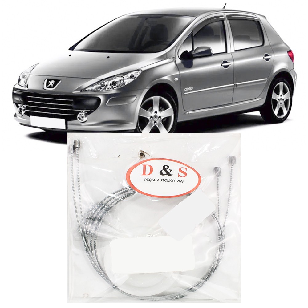Kit Reparo Maquina Vidro Eletrico Peugeot 307 2006 2007 2008 2009 2010 2011 2012 Cabo Traseira