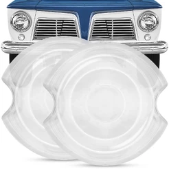 Par Lente Lanterna Dianteira Jeep Willys Rural 1958 A 1979 Cristal