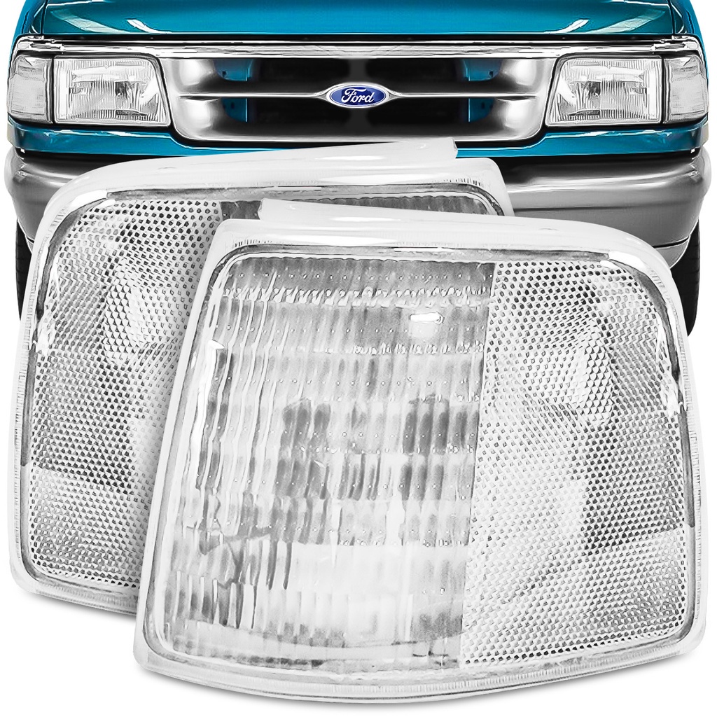 Par Lanterna Dianteira Ranger 93 94 95 96 97 Pisca Seta Cristal