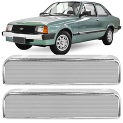 Par Maçaneta Externa Abertura de Porta Dianteira Chevette 1973 A 1993 Metal Cromado Cromada