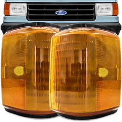 Par Lanterna Dianteira F1000 F-1000 F-4000 1993 A 1997 Pisca Seta Ambar
