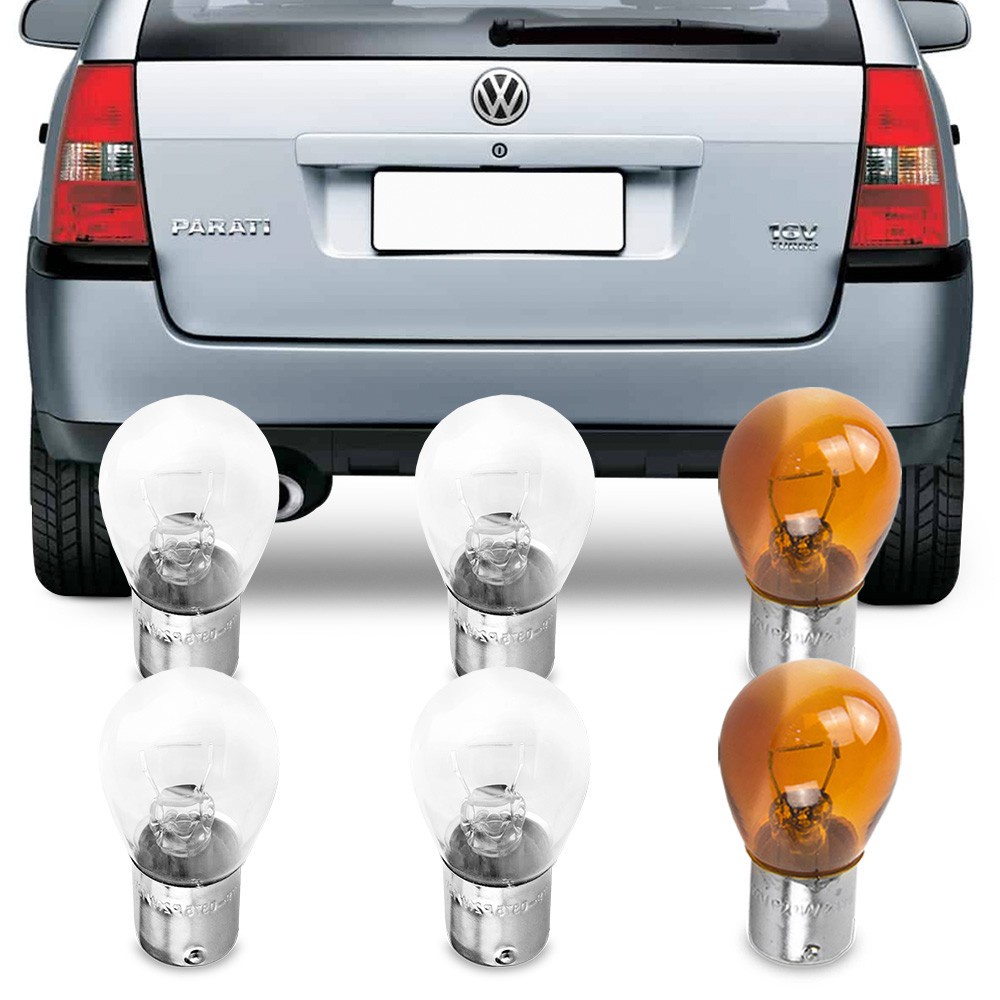 Jogo 6 Lampadas Comum Para Lanterna Traseira Parati G3 2003 2004 2005 Vw