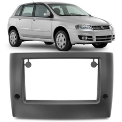 Moldura Central Multimídia 2din Stilo 2002 a 2010 7 Polegadas Preto Fosco