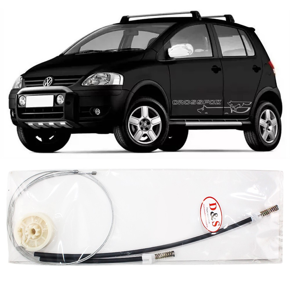 Kit Reparo Maquina Vidro Eletrico Crossfox 2002 03 04 05 06 07 08 09 10 11 12 2013 Cabo Dianteiro