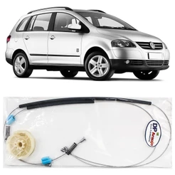 Kit Reparo Maquina Vidro Eletrico Spacefox 2002 03 04 05 06 07 08 09 10 11 12 13 14 15 2016 Cabo Traseira