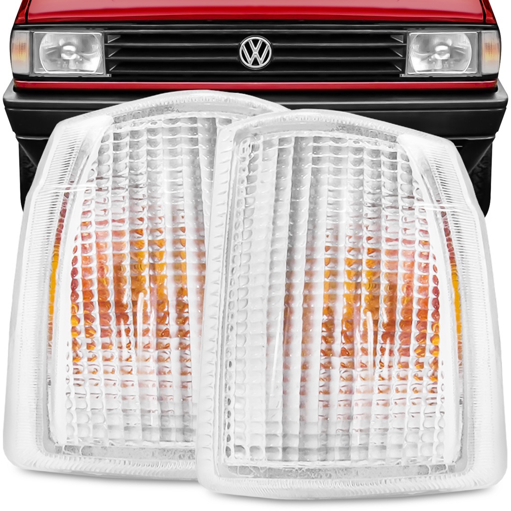 Par Lanterna Dianteira Gol Parati Saveiro Voyage 1987 A 1990 Pisca Seta Cristal