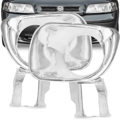 Par Suporte Farol Milha Cromado Palio Siena Strada 01 02 03 Fire Moldura
