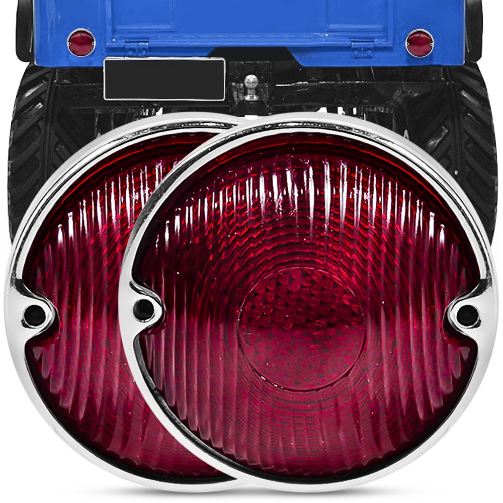 Par Lanterna Traseira Jeep Willys 1958 A 1979 Sinaleira Rubi