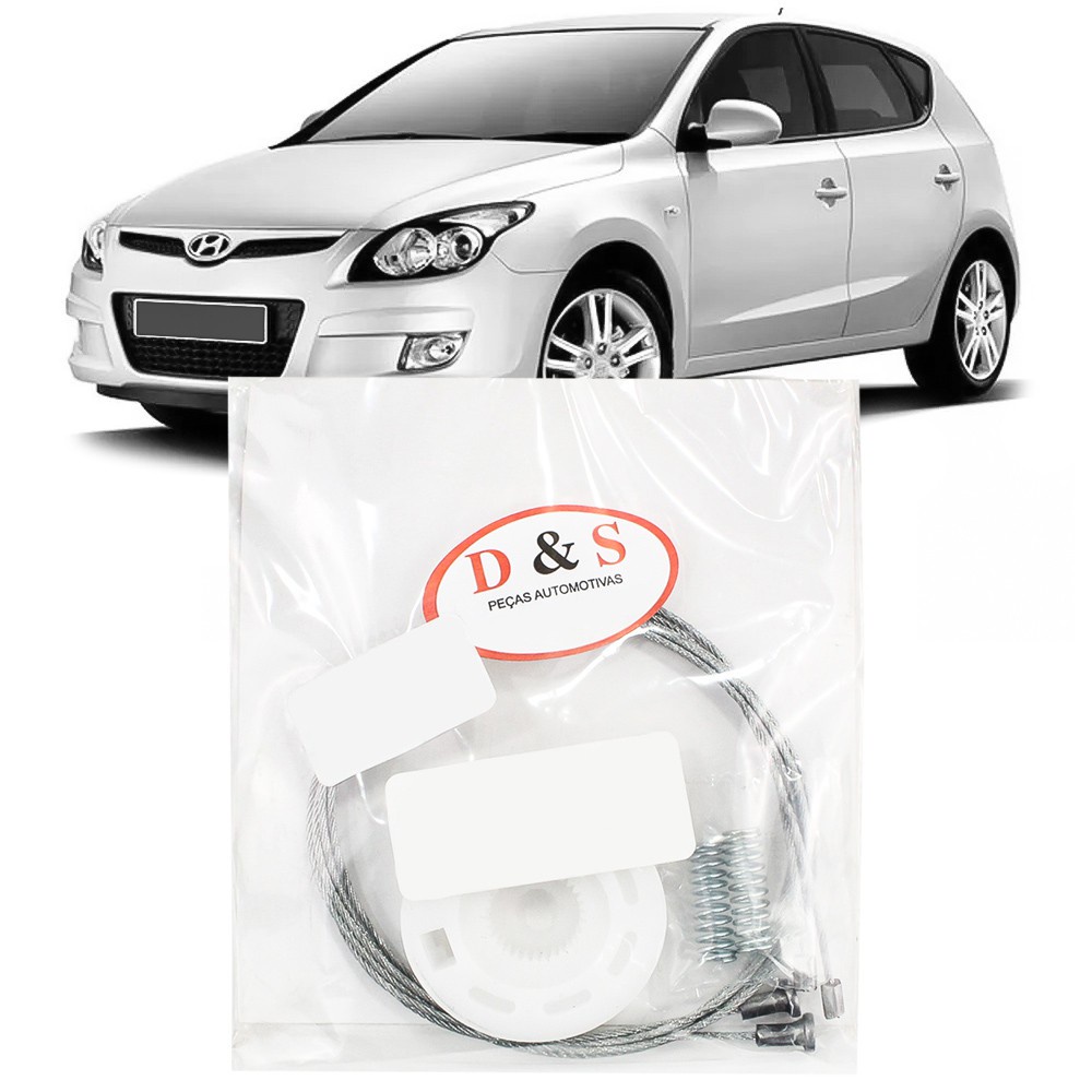 Kit Reparo Maquina Vidro Eletrico Hyundai I30 2009 2010 2011 2012 Cabo Traseira