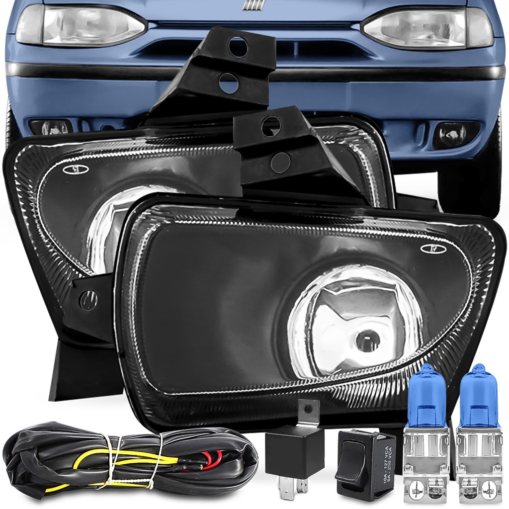 Kit Farol Milha Palio Siena Strada Weekend G1 1996 1997 1998 1999 2000 Auxiliar