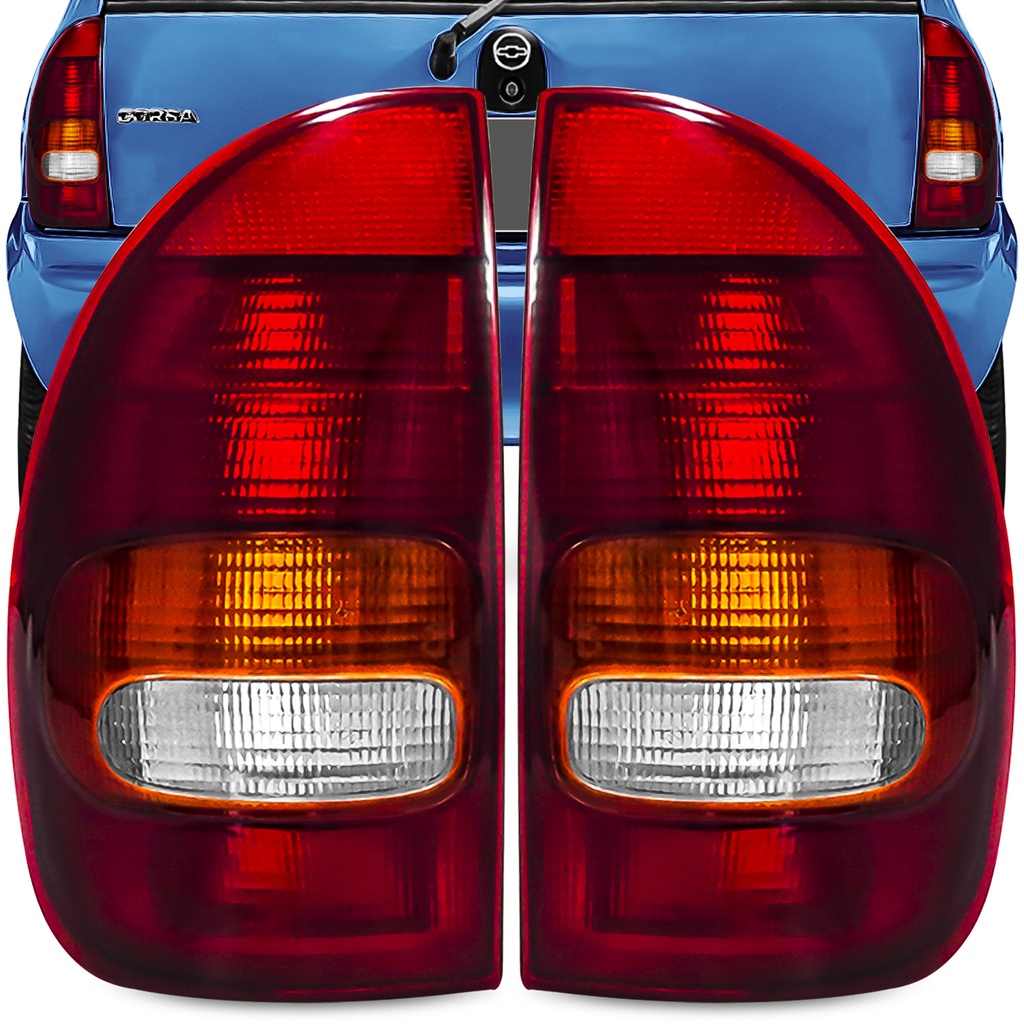 Lanterna Traseira Corsa Hatch 1994 95 96 97 98 1999 Tricolor 4 Portas