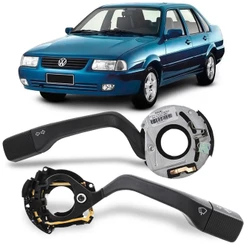 Kit Chave Seta Santana Quantum 1991 A 2006 +Alavanca do Limpador de Parabrisa Com Temporizador 2 Velocidades Com Lavador