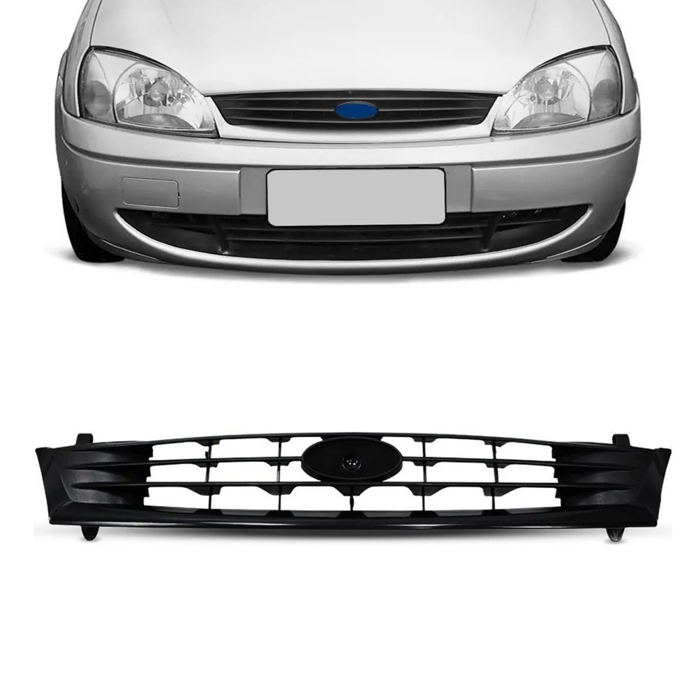 Grade Frontal Radiador Fiesta 2000 2001 2002 Courier Preta