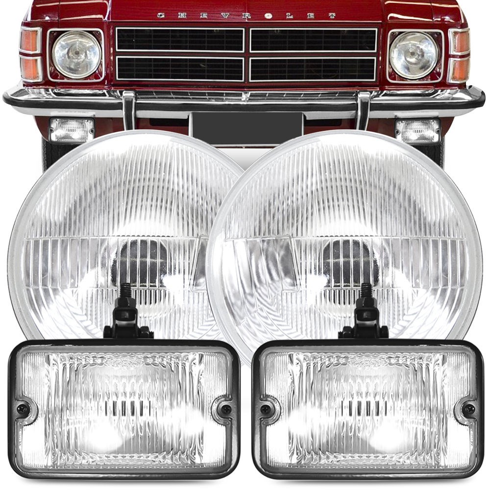 Kit Farol Opala Caravan 75 76 77 78 79 + Farol Milha Auxiliar Serra Cibie 2