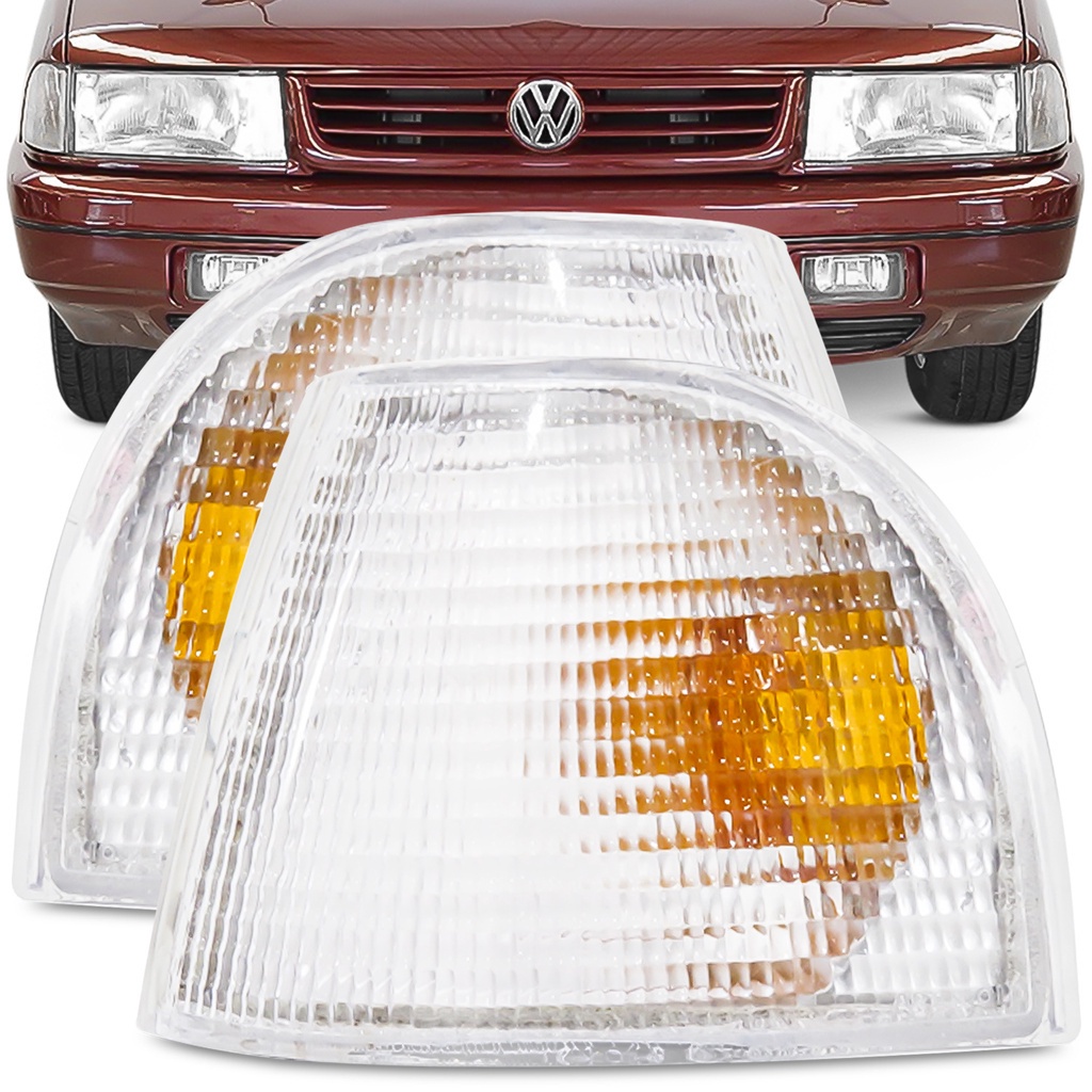 Par Lanterna Dianteira Santana 1991 A 1995 Quantum Pisca Seta Cristal Encaixe Cibie