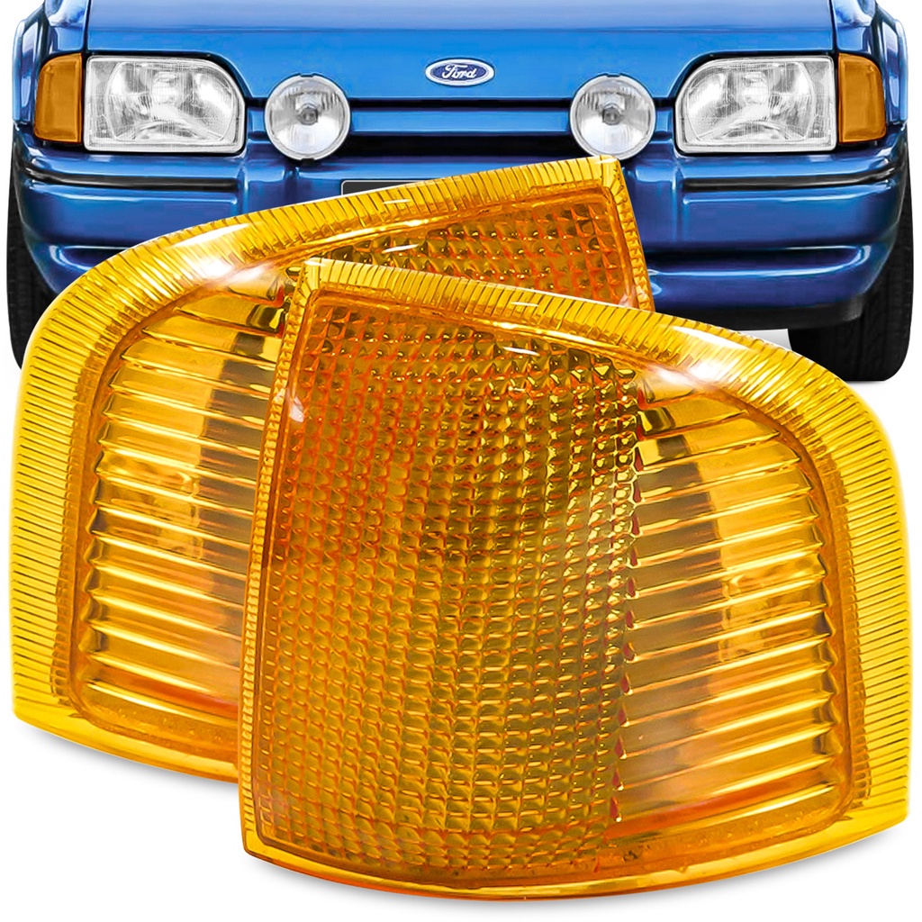 Par Lanterna Dianteira Escort 1987 88 89 90 91 1992 Pisca Ambar