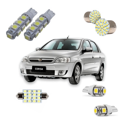 Kit Lampada Led Chevrolet Gm Corsa Joy Maxx Hatch Sedan