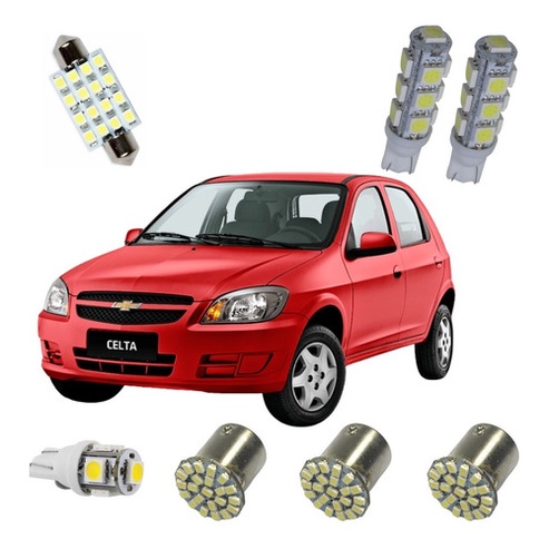 Kit Lampadas Led Celta Prisma Luz Teto Placa Ré Torpedo em Oferta na Shopee