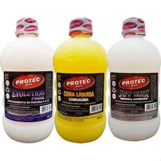 Kit Protec - 1 Cera Carnaúba 1 Jet Mix Resina 1 Espelhamento