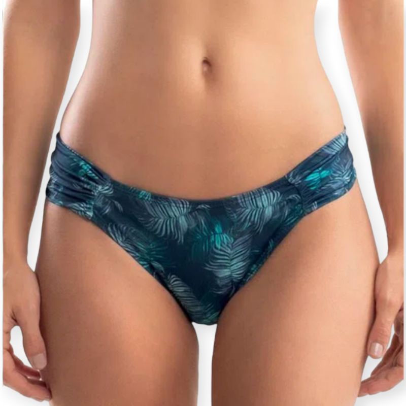 Biquíni Calcinha Laterais Franzidas Folhagem Feminino Fps 50+ She