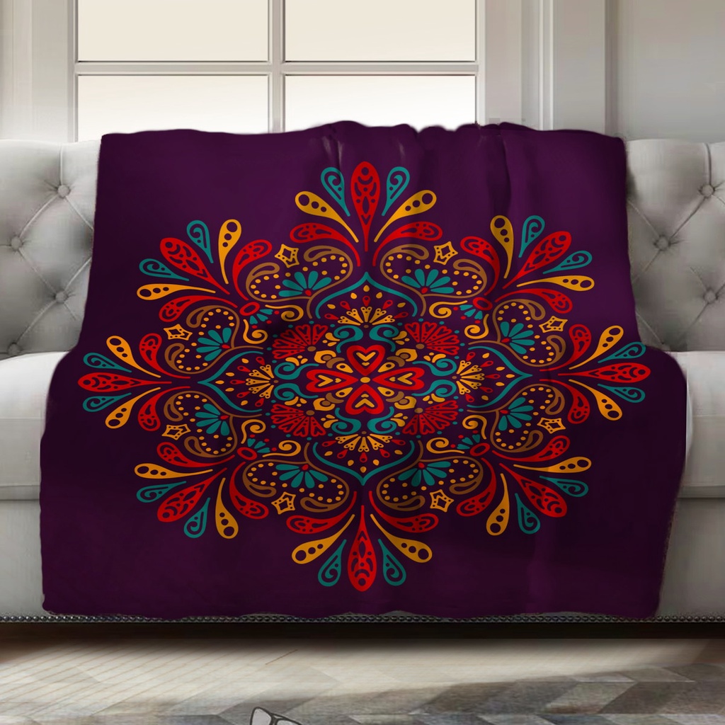 Manta Decorativa Synth 130x150cm Mandala Delux