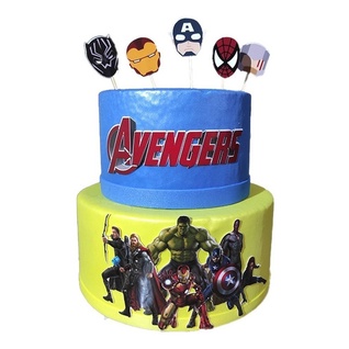Bolo Fake  Falso Vingadores Avengers - Ideal Pegue E Monte