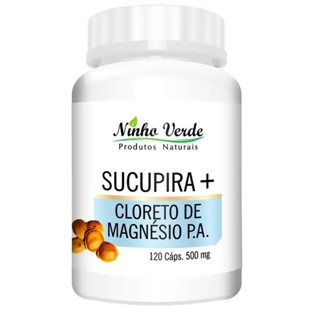 Cloreto De Magnésio P.a + Sucupira 500mg 120 Capsulas - Ninho Verde