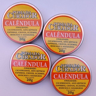 4x pomada de calendula manchas e assadura curador 20 g