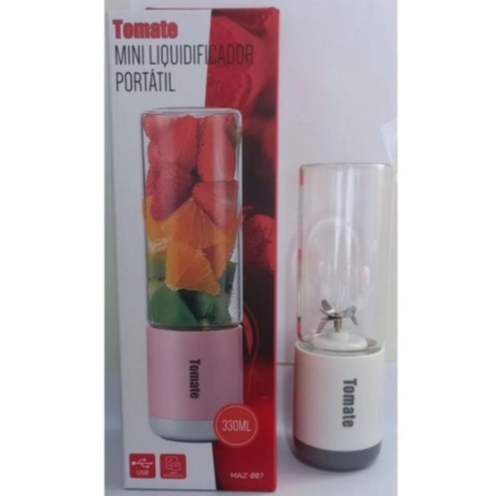 Mini Liquidificador Copo De Vidro Portátil - Tomate Maz-007 (treino, suplemento, proteina, shake, vitamina)