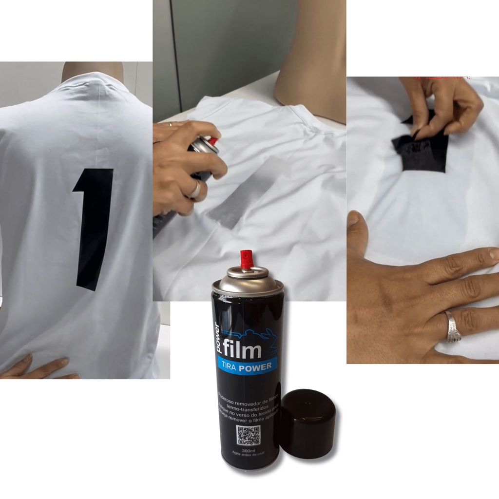 Spray Para Tirar Logotipo e Estampas de Camisa e DTF - Power Film - 300ml removedor em Oferta na Shopee