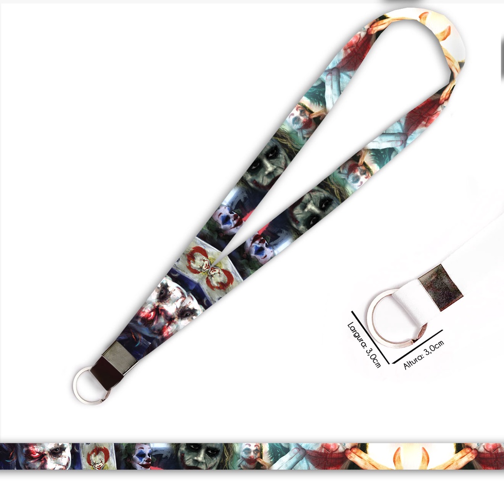 Cordão personalizado Coringa Joker o Filme para crachá ou chaveiro com Argola