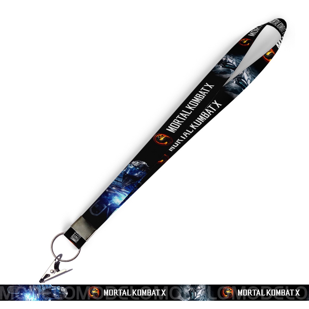 Cordão personalizado Sub Zero Mortal Kombat para crachá ou chaveiro com Jacaré