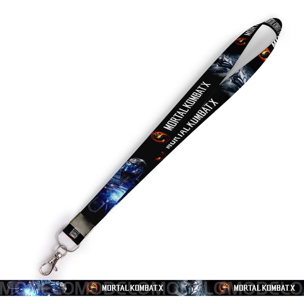 Cordão personalizado Sub Zero Mortal Kombat para crachá ou chaveiro com Mosquete