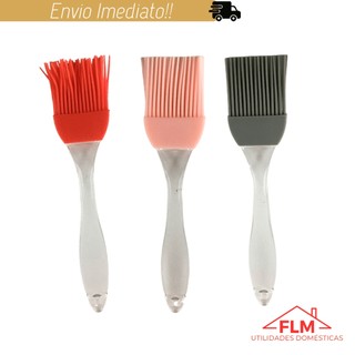 Pincel Pinceis De Silicone 20CM Com Cabo Acrilico Multicolorido Multiuso Universal